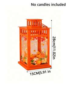 1/2Pcs Halloween Metal Lantern Candle Holders, Vintage Iron Wind Lamp Tealight Holder, Spooky Table Mantel Window Decor For Halloween Party Haunted House - various - View 3