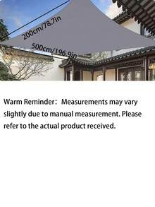 1pc Waterproof Sun Shade Sail, Outdoor Canopy, Garden Sunshade Cloth, Rectangular Shape, Suitable For Balcony, Yard, Parking Lot, Swimming Pool - 1pc shade cloth - View 13