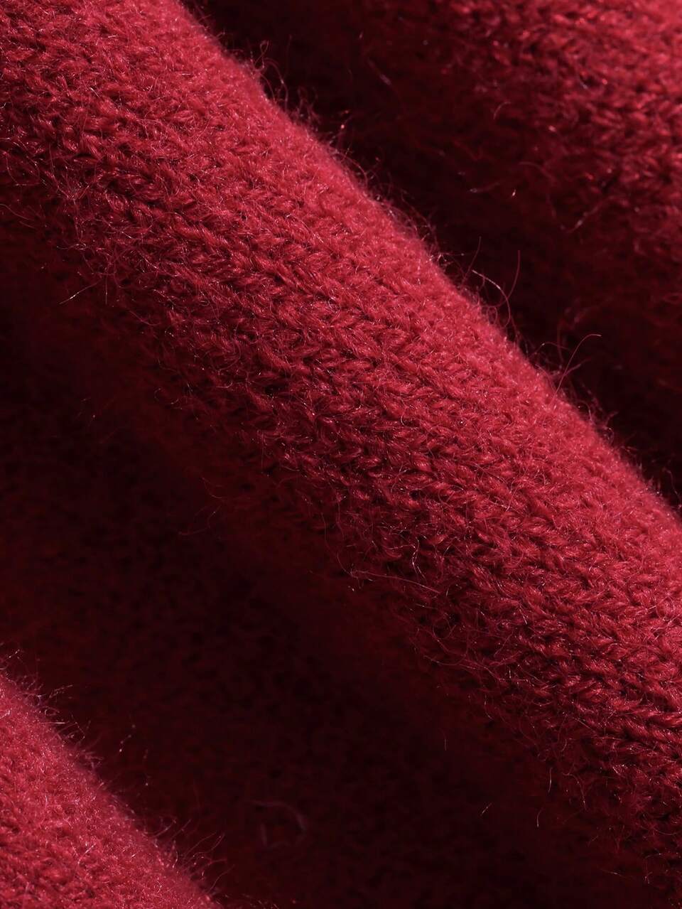 Patchwork Contrast Color Lace Trim Tie Bow Off-Shoulder Long Sleeve Round Neck Red Pullover Knit Sweater Casual Girl Vacation Spring Autumn Women's Sweater