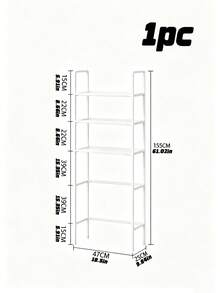 3-Tier Bathroom Shelf, No-Drill Freestanding Storage Rack Above The Toilet, Space-Saving, Suitable For Bathroom And Laundry Room, White - Multicolor - View 8