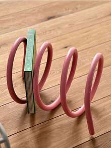 Modern Artistic Home Decor, Dopamine Colorful Bookshelf, Ins Style, Iron Rotating Bookcase, Creative Personalized Desk Book Stand, Storage Rack Office Desk Accessories Desk Accessories Office Supplies Office Accessories - Multicolor - View 5