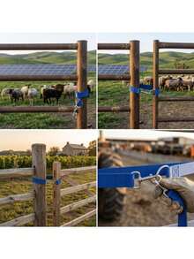 3Pcs Simple Ranch Gate Latch, Single Loop Rope Tie Gate Buckle, 50cm Flexible Rope Fastener For Horse Fence, Cattle Sheep Pen Door Fixing, Heavy Duty Farm Fence Lock Accessories, Suitable For Most Farm Livestock Gates, Easy Install Pasture Stabilize - multicolor - View 9