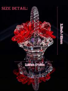 Transparent Flower Basket Decor Suitable For Bedroom And Living Room Decoration - Crystal Rose Basket - View 3