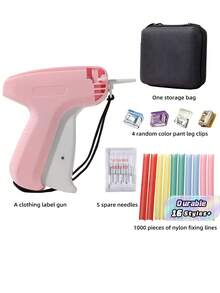Professional Tagging Gun For Clothes - Quick No-Sew Fabric Fixer With 5 Fine Needles & 1000 Fasteners, Speedy Hemming Tool For Garments, Micro Stitchy Repair Kit (Sticky Sewing Alternative - multicolor - View 1