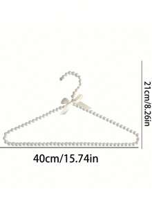 1/5 PCS Plastic Faux Pearl Bow Clothes Hangers White Luxury Garment Hanger For Wedding Dress Closet Storage. - View 7