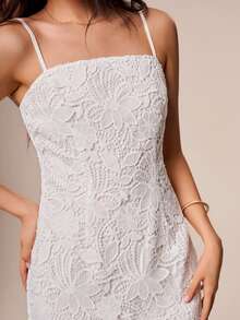 Willow Rêve Women's White Embroidered Dress, Romantic Vacation Style, Sexy Style, Valentine's Day, Boho Style,White Skirt,Skirts - White - View 8