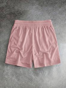Manfinity VCAY Men's Casual Shorts With Side Stripes And Drawstring Waist - Pink - View 3