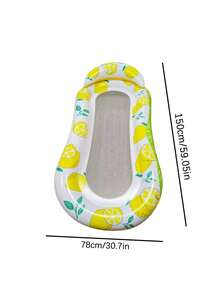 1pc Inflatable Pool Float – Striped Mesh Water Hammock & Mermaid Gradient Glitter Floating Lounge, Summer Pool Floats For Adults - No lounge chair - View 4