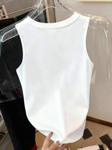 Resyla Graphic Print Contrast Color Round Neck Summer Casual Daily Tank Top - Multicolor - View 2