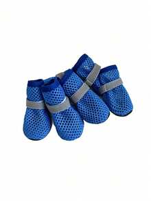 PETSIN Pet Dog Shoes Summer Breathable Mesh Sandals Non-Slip Wear-Resistant Non-Falling Mesh Hollow-Out Breathable Shoes Pet Supplies - Multicolor - View 29