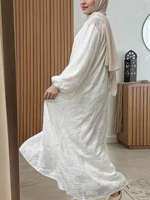 Solavon Women's Solid Color Cut-Out Long Dress - Ivory White - View 4