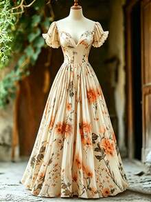 EMERY ROSE Women's Floral Print Vacation Dress, Elegant For Dates, Parties, And Formal Events - Multicolor - View 6