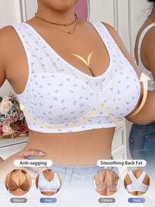 SHEIN Plus Size Wireless Bra Single Pack - White - View 4