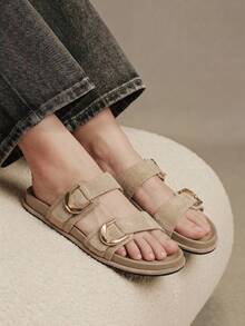 Solecia Ladies Commuter Fashion Versatile Daily Travel Casual Sandals - Grey - View 9