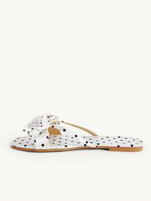 CUCCOO CHICEST New White Square Toe Net Red Flower Fashionable And Comfortable Women's Flat Sandals - White 2 - View 5