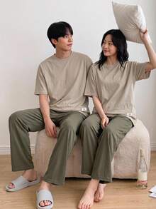 DAZY Multi-Color Short Sleeve T-Shirt And Pants Men's Loungewear Set, Spring/Summer - Multicolor - View 10