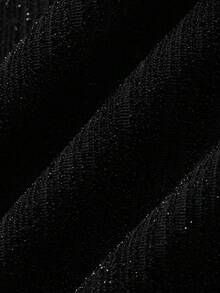 DAZY 女款水鑽裝飾修身百搭休閒上衣 - 黑色 - 查看 5