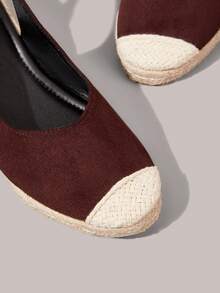 Styleloop Damen, Gummiband Kreuzriemen, Strohseil, Sandalen, High Heels. - Rostbraun - Übersicht 5