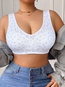 SHEIN Plus Size Wireless Bra Single Pack - White - View 6