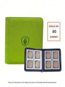 MINKOJA Kapasitas 80 Kartu | Binder Kartu 3" X 4" | Portfolio Resleting Kulit PU Cocok Untuk Kartu TCG/MTG/Olahraga - MultiWarna - View 16