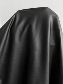 Reflora Plus Size Fashion Street Button PU Material Long Sleeve Trench Coat Fall - Black - View 9