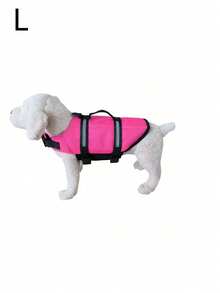 1pc Dog Life Jacket, Adjustable Dog Swimwear, High Buoyancy With Rescue Handle, Suitable For Small, Medium And Large Dogs For Swimming And Boating - Rose Red - View 11