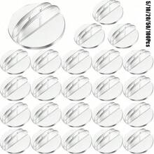 50/100pcs Transparent Table Card Holders, Mini Base Game Board Card Holders Cardboard Clips, Suitable For Wedding Party Number Display Stands - multicolor - View 9