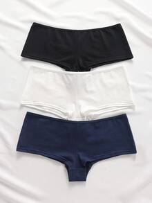 Ocili 女款素色休閒日常三角內褲 3件/包 - 彩色 - 查看 3
