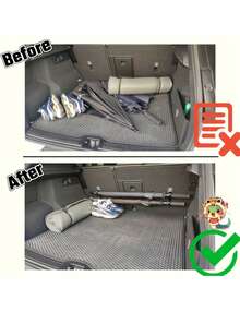 2pcs Car Trunk Multifunctional Umbrella Storage Hook, Punch-Free Stable Hanging Rack For Towels Fishing Rod Camping Equipment, Universal Vehicle Interior Organizer Fit Most Cars, Space-Saving Auto Storage Accessories - multicolor - View 5