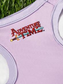 ADVENTURE TIME X PETSIN 1pc 1 Cute Style Smile Face And Five Pointed Star Pattern Pet Vest, Soft, Comfortable, Breathable And Anti Hair Pet Clothing - Purple - View 8