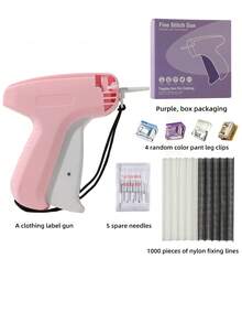 Professional Tagging Gun For Clothes - Quick No-Sew Fabric Fixer With 5 Fine Needles & 1000 Fasteners, Speedy Hemming Tool For Garments, Micro Stitchy Repair Kit (Sticky Sewing Alternative - multicolor - View 9
