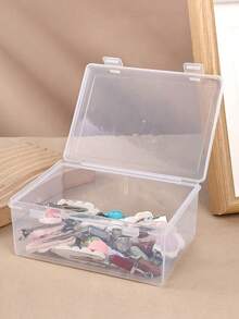 Rectangular Clear Plastic Storage Box With Flip Lid, Multipurpose Organizer For Fishing Tackle Jewelry Electronic Components Hardware Toys Home Organization - Multicolor - View 7