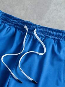 PAVTROS Conjunto de chaqueta y pantalones con ribete de contraste para hombre - azul real - Ver 5