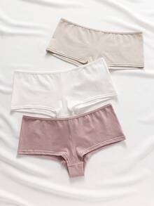 Ocili 女款舒適素色極簡日常內褲 (3件裝) - 彩色 - 查看 4