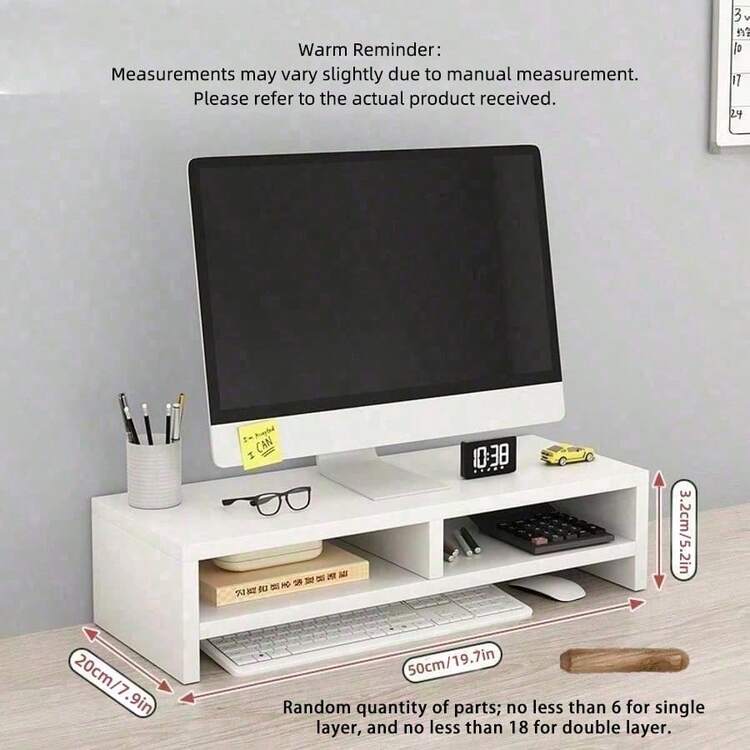 1 Giá đỡ màn hình; Giá nâng màn hình máy tính để bàn, Giá đỡ màn hình hiển thị, Kệ đựng đồ dùng văn phòng cho máy tính xách tay, Thích hợp cho bàn làm việc văn phòng. - Nhiều màu - Xem 11