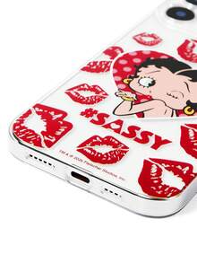 Betty Boop x SHEIN 卡通圖案透明吊飾手機殼，防摔保護 11-17 手機殼 - 彩色 - 查看 5