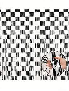 1 Or 2 Pieces Set Of Racing-Themed Metal Wire Curtains, Black-And-White Checkered Fringed Curtains, Racing-Themed Birthday Party Decorative Curtains, "Start The Race" Party Backdrop, Indoor/Outdoor Party Backdrop Decorations, And Photo Props - View 7