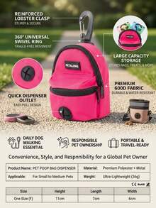 PETSIN Pet Outdoor Dog Walking Poop Bag Holder, Portable Pet Waste Bag Dispenser, Pet Supplies - Multicolor - View 4