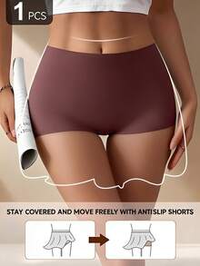 SHEIN 1pc Women's Waist Cincher Shaping Pants - Chocolate Brown - View 5