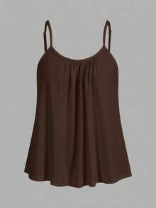 SHEIN EZwear 3pcs Casual Minimalist Plus Size Camisole Tank Tops - Multicolor - View 7