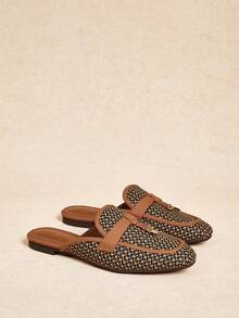 Rosivie Zapatos planos cómodos y minimalistas de punta redonda para mujer, para Año Nuevo, vacaciones, primavera, vacaciones de primavera, Pascua y Navidad - Óxido marrón - Ver 3