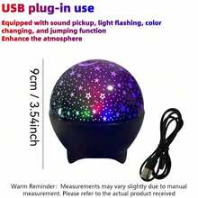 1個USB星空投影夜燈，適合作為臥室生日禮物送給聖誕節，適合發光星星和月亮，助眠，天體投影燈，月亮和星星夜燈，星空效果，發光設計，USB燈，適用於所有場景，派對禮物 - 彩色 - 查看 13