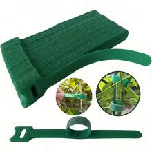 6 Inches Green Nylon Hook Loop Plant Binding Tape, 100Pcs Reusable Adjustable Anti-Slip Plant Support Ties, Secure Fastening Straps For Vines Climbing Plants And Daily Garden Care Work - multicolor - View 5