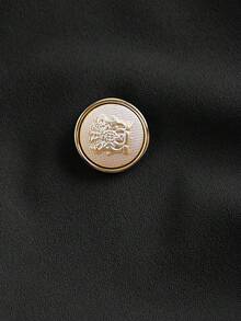 SHEIN MOD 大尺碼棕色復古修身西裝外套與直筒長褲兩件套，秋冬款 - 黑色 - 查看 10