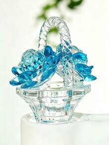 Transparent Flower Basket Decor Suitable For Bedroom And Living Room Decoration - Crystal Rose Basket - View 8