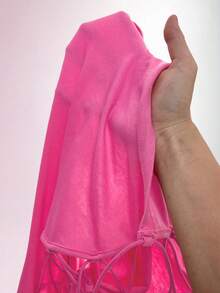 Bumpella Cross-Cutout Backless Sexy Sleeveless Jumpsuit For Women - Pink - View 10