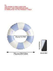 One Adult Double Backrest Floating Bed Float Board Swimming Ring, Life Buoy (Handle Color Random), Newly Designed Pink Inflatable Swimming Ring With Handle, White And Pink Inflatable Rings In Summer. - Multicolor - View 2