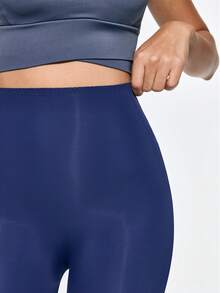 SHAPORA Women's Solid Color High Waist Shaping Shorts - Blue - View 7