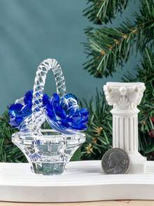 Transparent Flower Basket Decor Suitable For Bedroom And Living Room Decoration - Crystal Rose Basket - View 4