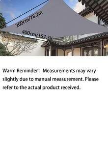 1pc Waterproof Sun Shade Sail, Outdoor Canopy, Garden Sunshade Cloth, Rectangular Shape, Suitable For Balcony, Yard, Parking Lot, Swimming Pool - 1pc shade cloth - View 10